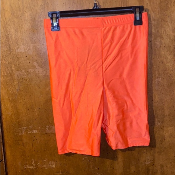 Neon Orange Biker Short - Picture 2 of 2